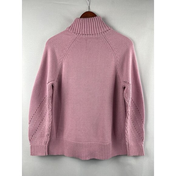 Isaac Mizrahi Live! Womens XS Pink Turtleneck Sweater Cotton Blend - Picture 5 of 5